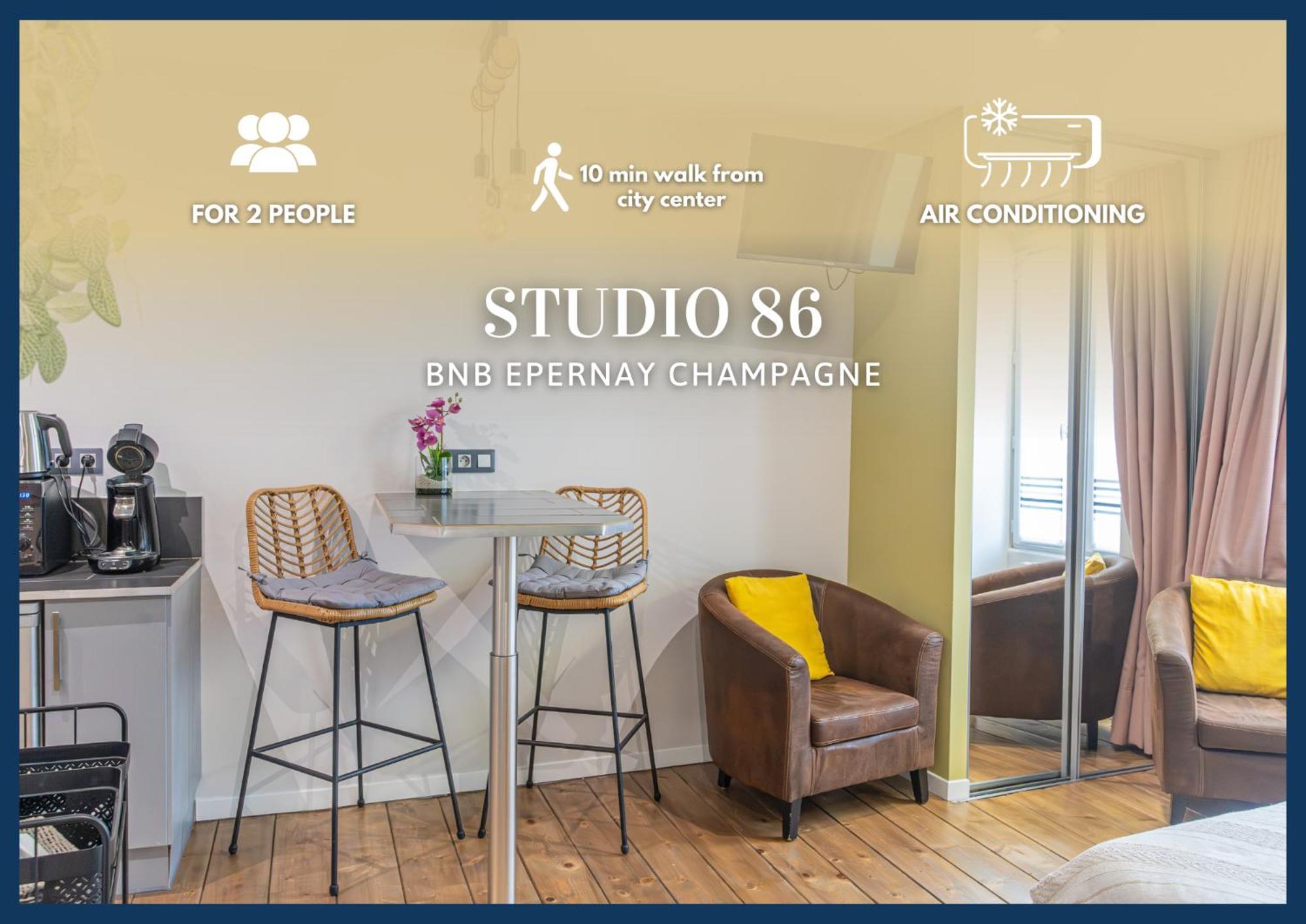 86 - Climatisation & Proche Centre-ville- 2 Personnes - Apartment Épernay